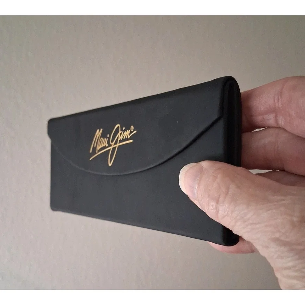 Maui Jim Black Tri-Fold Sunglasses Glasses Case Folds Flat Case Only NICE!